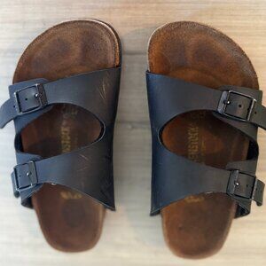 Birkenstock Arizona Black Leather Unisex-Child Sandals - Size 13.5/31